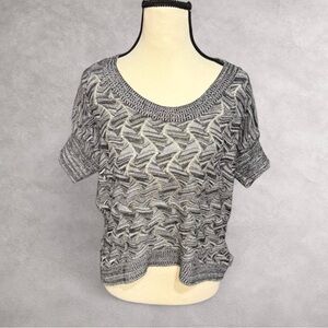 Studio Y Black and Gray Textured Sweater